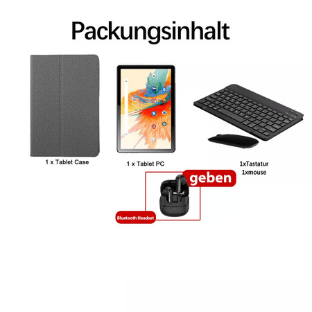 2025 New Pad 10Inch Tablet Android 14 16GB RAM+256GB 8000mAh PC Dual SIM 5G WlFl