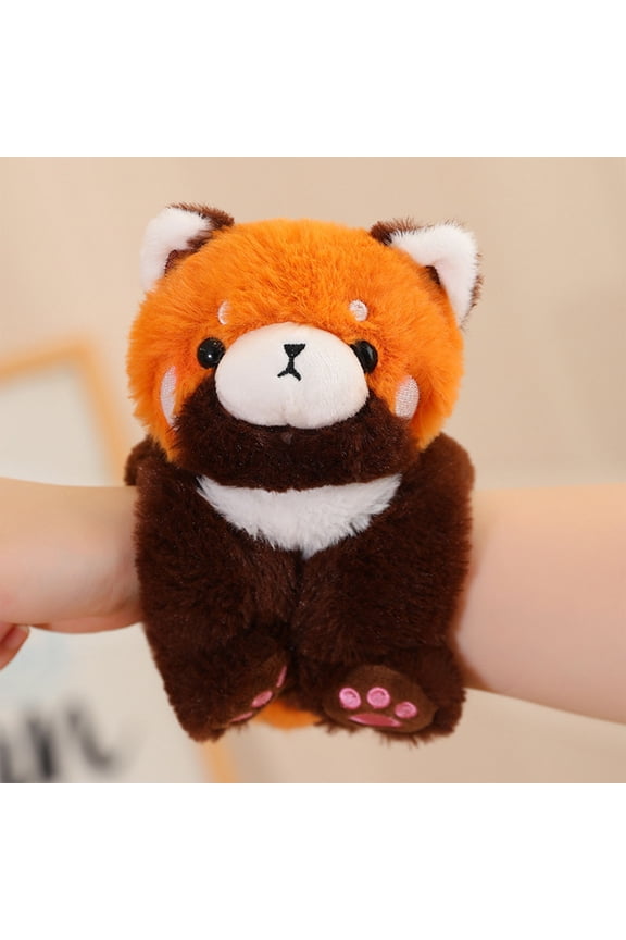 2025 New! Papa Circle Plush Toy Children's Bracelet, Pink Pig Plush Toy, Slap Bracelet, Stuffed Animal, Kids, 8 inches