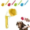 thumbnail image 1 of 2025 New Pet Bath Brush, Dog Bath Brush Dog Scrubber for Bath, Bathing Dog Grooming Massage Brush for Long Short Haired Dogs Cats Shower (Yellow), 1 of 6