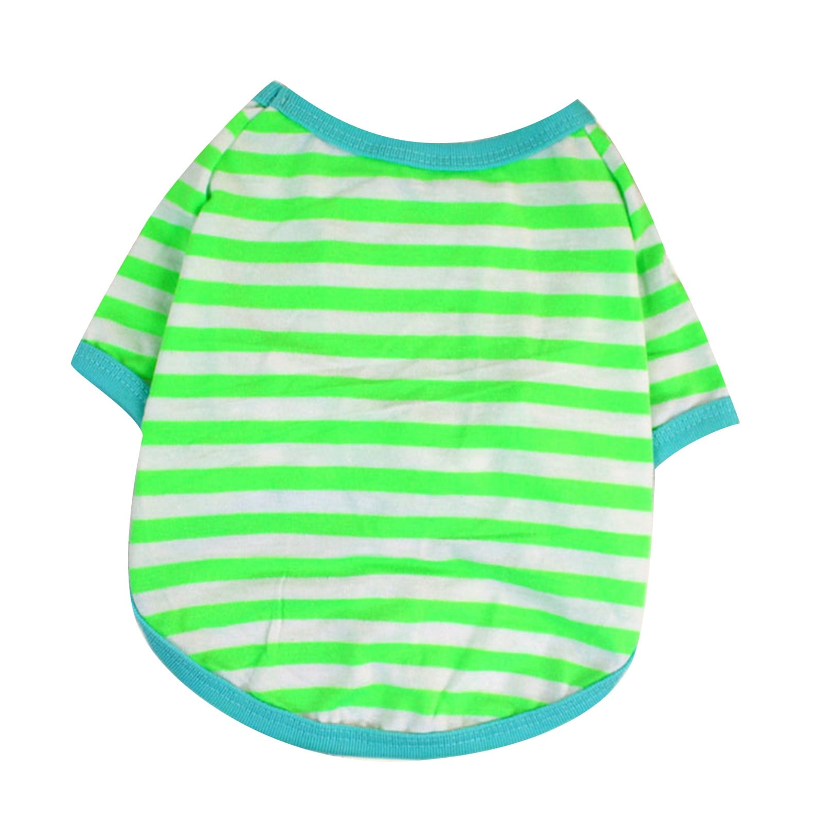2025 New Pet Clothes Dog Striped Round Neck T Shirt Pet Striped Shirt