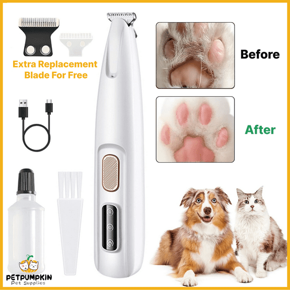 2025 New Pet Trimmer for dogs and cats,Waterproof Rechargeable Pet Shaver with LED Light, Multifunctional Pet Hair Clippers for Paws Eyes Ears Face Rump,dog stuff,cat paw trimmer