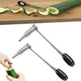 thumbnail image 1 of 2025 New Piranha Spiral Cutter, Stainless Steel Spiral Cutter for Veggies,Kitchen Spirals Cutters Gadgets Vegetable Spiralizer for Cucumber, Potato, Carrots (2pcs), 1 of 7