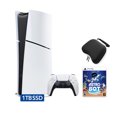 thumbnail image 1 of 2025 New PlayStation 5 Slim Digital Edition ASTRO BOT Bundle and Mytrix Controller Case - White, Slim PS5 1TB PCIe SSD Gaming Console, 1 of 9