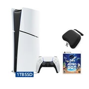 2025 New PlayStation 5 Slim Digital Edition ASTRO BOT Bundle and Mytrix Controller Case - White, Slim PS5 1TB PCIe SSD Gaming Console