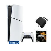 2025 New PlayStation 5 Slim Digital Edition Call of Duty Black Ops 6 Bundle and Mytrix Controller Case - White, Slim PS5 1TB PCIe SSD Gaming Console