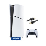 2025 New PlayStation 5 Slim Digital Edition Console, Controller and Mytrix 8K HDMI Ultra High Speed Cable - White, Slim PS5 825GB PCIe SSD Gaming Console