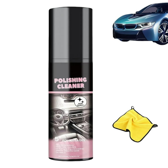 2025 New Polishing Cleaner Car Interior Detailer, Interior Detail, Car Interior Protectant Spray for Detailing, Rubber, Leather (1Pcs)