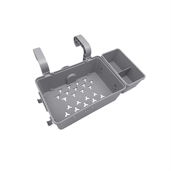 2025 New! Poolside Storage Basket with Pool Cup Holder, Outdoor Container for Above Pool/Frame