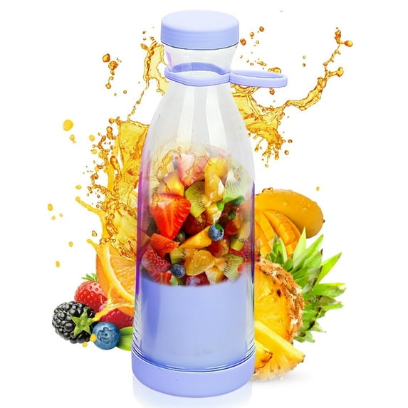 2025 New Portable Blender, Portable Cordless Juicer Fruit Juicers for Smoothies Bottle, 420ml Smoothie Blenders with Stainless Steel Blades for Shakes and Smoothies (Pink)