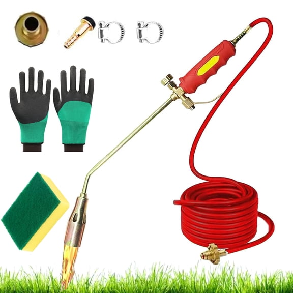 2025 New Portable Propane Torch Weed Burner Kit, High Output 1,900,000 BTU With Push Button Igniter for Weeds, Garden
