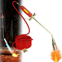 2025 New Propane Torch Weed Burner Kit, Weed Torches for Outside - High Output Portable Torch Gun w/ 6.56ft Hose & Push Igniter for Weeds, Garden, Ice Melting