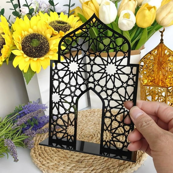 2025 New Ramadan Mosque Decorative Acrylic Statues, Ramadan Decorations, Palac Dinner Ornaments, an Home Accessory, for Eid Decorations for Home