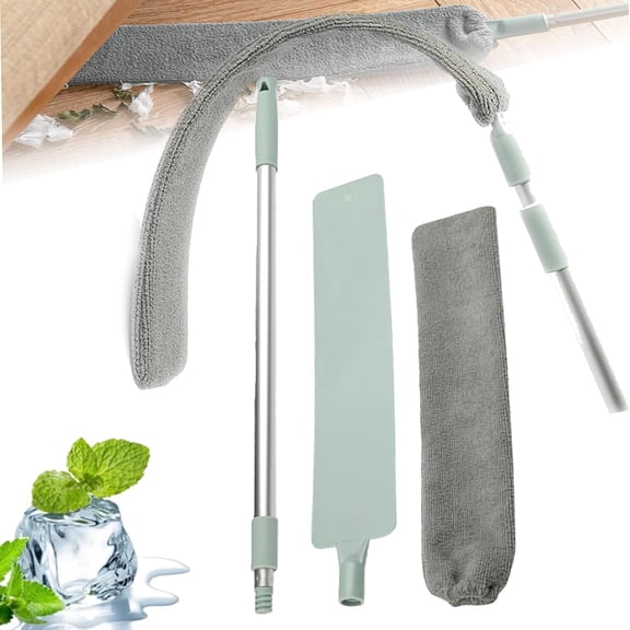 2025 New Retractable Gap Dust Cleaning Artifact,Flat Duster for Under Appliances Bendable Microfiber Duster,Gap Dusters Under Fridge Cleaning Tool