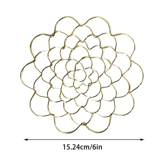 2025 New Reusable Floral Grid for Vase, 1pcs Stainless Steel Wire Flower Arranging Tool, Flower Grid Arranger for Arrangement Vase Flower (Gold)
