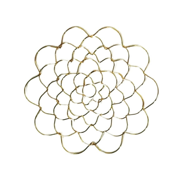 Flower Arranger Holder, 2025 New Floral Arrangement Holder Bouquet Twister Reusable Gold Stainless Steel Round Metal Flower Lid Supplies for Fixation (3 Pieces)