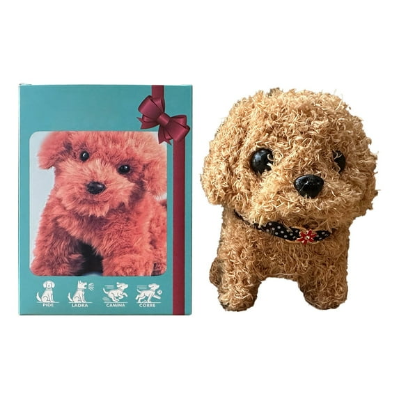 2025 New Robot Dog, AI Robotic Dog, Nicoo - My Realistic Robot Puppy That Acts Like a Real Puppy - Walking, Barking, Tail Wagging,Set Brown