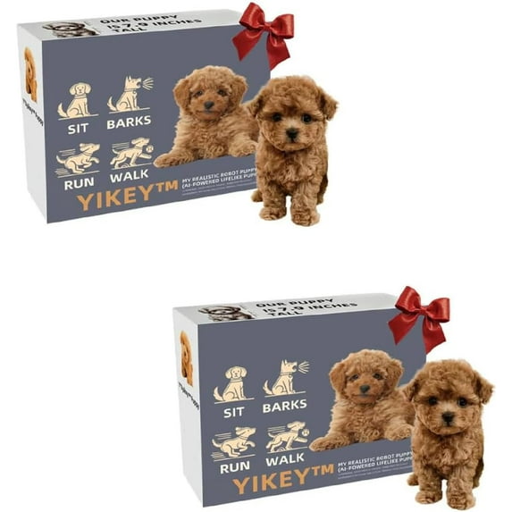 2025 New Robot Dog, Nicoo - My Realistic Robot Puppy That Acts Like a Real Dog - Walking, Barking, Tail Wagging, Gift (Teddy)