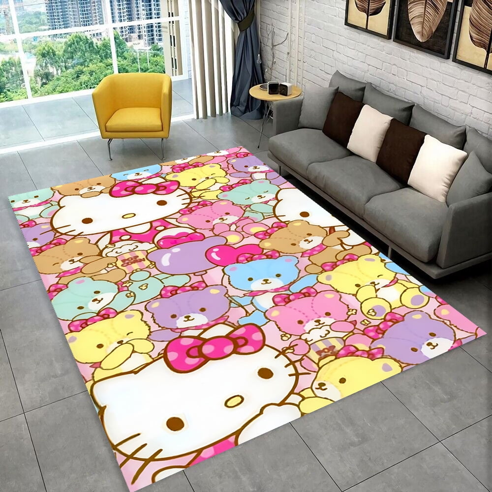 2025 New Sanrio Hello Kitty Cat Cartoon Girl Gift Rug Carpet for Living