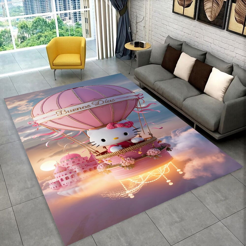 2025 New Sanrio Hello Kitty Cat Cartoon Girl Gift Rug Carpet for Living