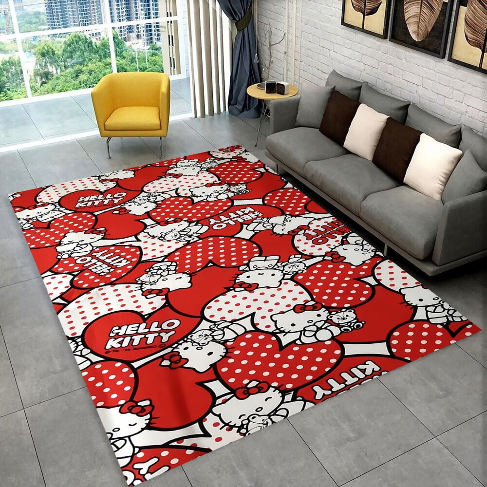 2025 New Sanrio Hello Kitty Cat Cartoon Girl Gift Rug Carpet for Living