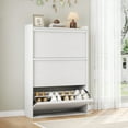 thumbnail image 1 of 2025 New Shoe Cabinet with 3 Flip Drawers, Modern Shoe Storage for Entryway, Wooden Shoe Organizer Cabinet with Adjustable Shelf, Hidden Shoe Rack for Hallway, Living Room, 1 of 7