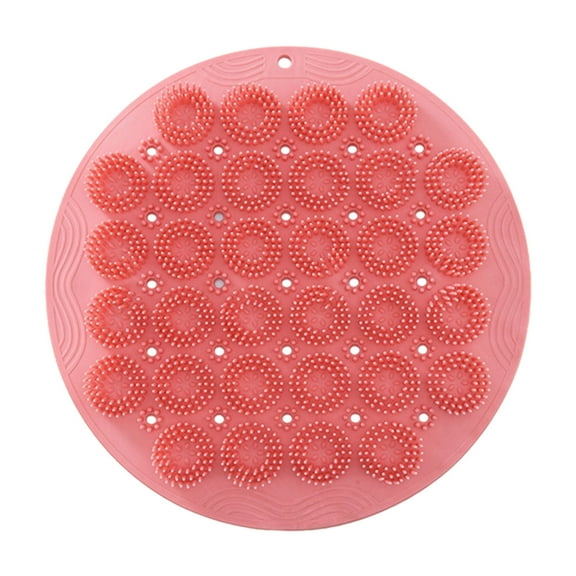 2025 New Shower Foot Scrubber Mat with Non- Suction Cups - Wall Mounted Back Washer Exfoliating Bath Wash Pad Foot Massage Cleaning Pad for Men and Women