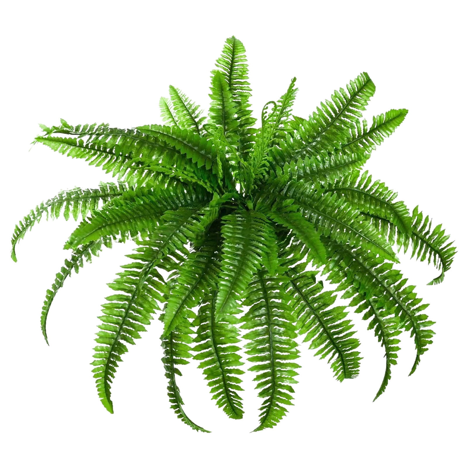 2025 New Single Silky Artificial Boston Fern 21-Leaf - Lifelike Fern Bush 23.6" for Outdoor & Indoor Decor, Large Greenery for Planters, Office, Living Room, Front Porch