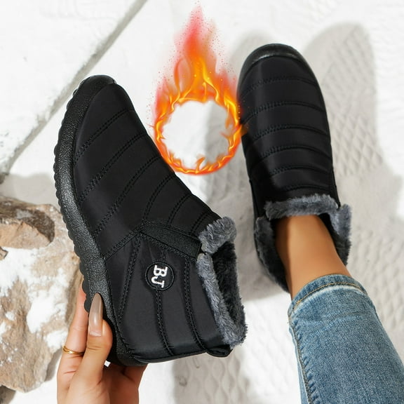 2025 New Snow Boots for Women Winter Boot with Comfortable Warm Fur Lined Ankle Booties Outdoor Slip On Waterproof Short Boots/Women Boots/Winter Boots for Women,Size 40