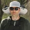 thumbnail image 1 of 2025 New Solar Powered Fan Hat with 2 Removable Fans Wide Brim Sun Hat for Outdoor Fishing, Hiking Gardening, USB Solar Charging C-C, 1 of 3