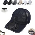 thumbnail image 1 of 2025 New Solar Rechargeable Peaked Cap, Solar-Powered Baseball Cap with Built-in Fan, USB & Solar Powered Fan Hat, 1 of 9