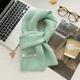 thumbnail image 1 of 2025 New Solid Color Knit Scarf, Soft Yarn Winter Neck Wrap for Women & Students,160*19,2, 1 of 30