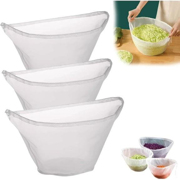 2025 New Soy Milk Bag,Soy Milk Bag,Food Strainer,Organic Cotton Cheesecloth Bags，Nut Milk Bag Reusable for Straining Oat Milk,Almond Milk, Cheese making, Celery Juice Nut Bag (L 3PCS)