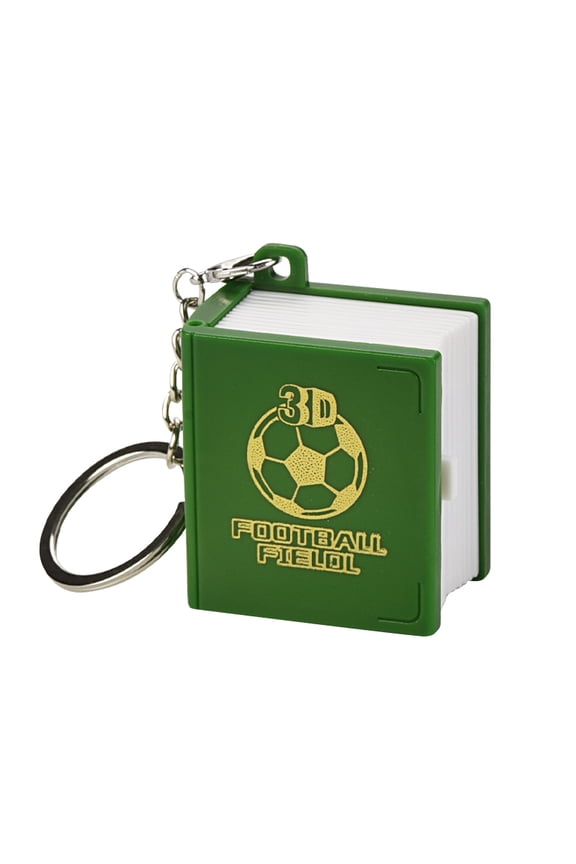 2025 New Sports 3D Pop-Up Keychain,Auto-Folding Soccer/Basketball Book Charm with Button,Plastic Scene Gift for Fans&Desk Decor