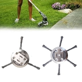 2025 New Steel Wire Grass Trimmer Head 6 Inch, Unbreakable, Compatible with Most Lawn Mower,Tool-Free Installation (6 Blade, 2Pcs)