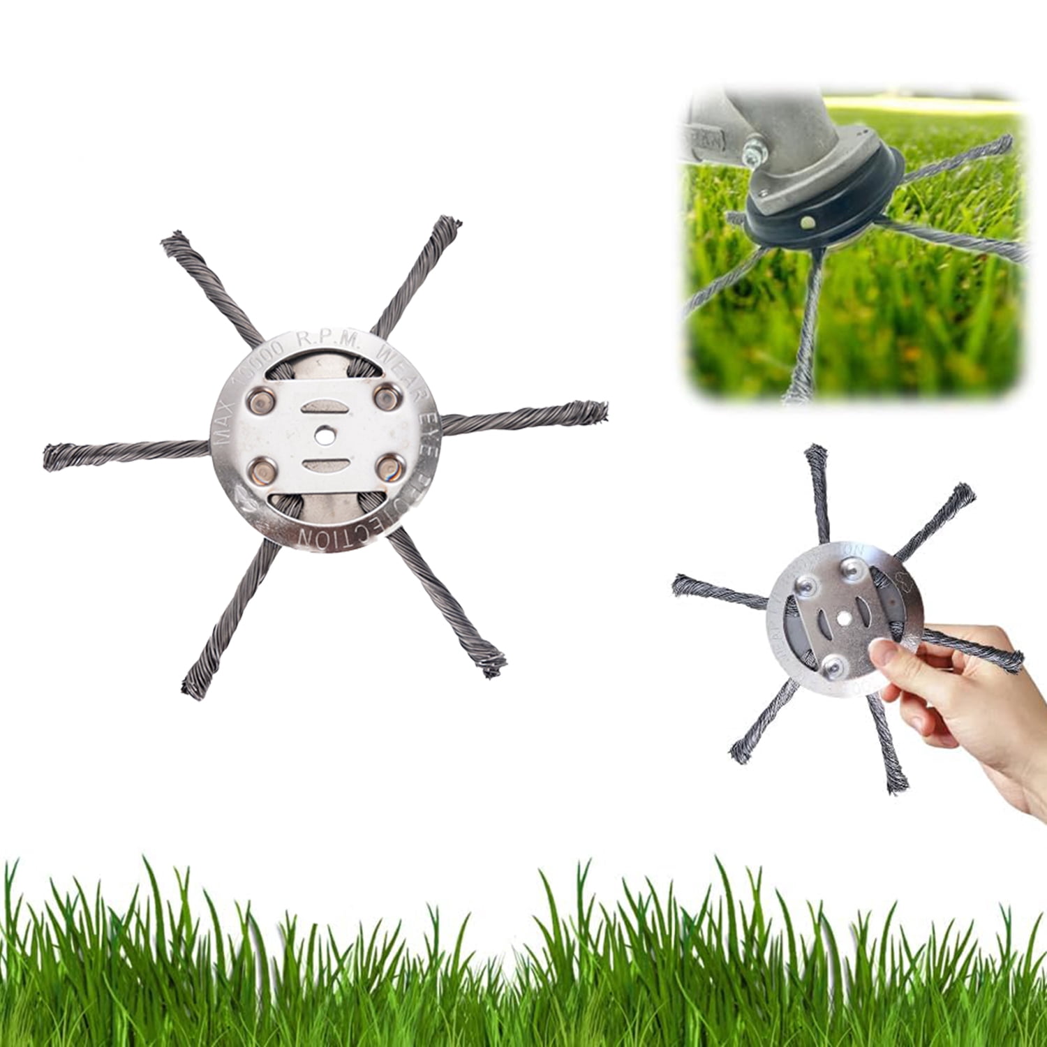 2025 New String Trimmer Replacement Head – 6 Inch Steel Wire Grass ...