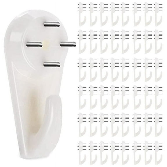 2025 New! Stucco/Concrete Wall Hooks, No Damage Hook Hanging Kit, Drilling Required, Set of 80