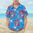 thumbnail image 1 of 2025 New Summer Short Sleeve Shirts for Girls Cute Lapels Print Boys T Shirts Lightweight T Shirts for Boys, 1 of 9