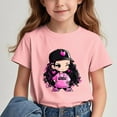 thumbnail image 1 of 2025 New Summer Short Sleeve Shirts for Girls Loose Round Neck Print Girls T Shirt Stretchable T Shirts for Boys, 1 of 7