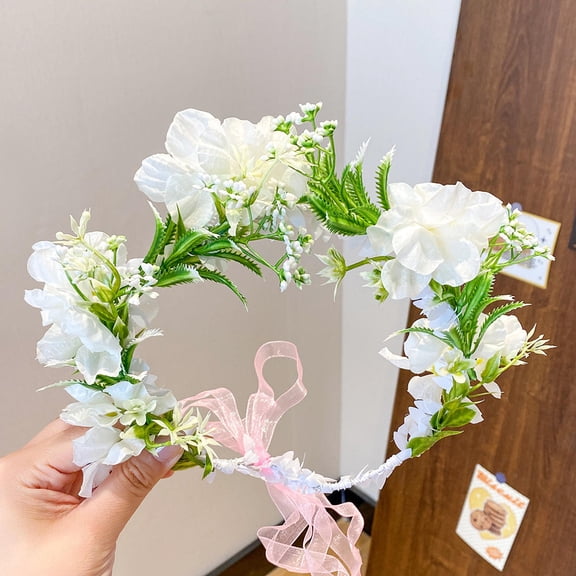 2025 New Super Immortal Meisen Series Dynamic Flower Hair Hoop Wreath Original Wedding Bridal Headwear Wedding Hair Accessories