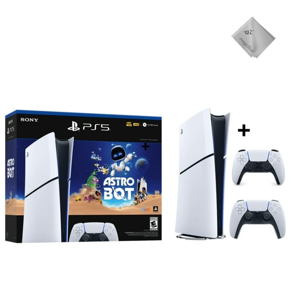 2025 New TEC PS_5 Slim Digital Console - ASTRO BOT Game Bundle with Extra Wireless Controller | 1TB Storage, Ray Tracing, 3D Audio
