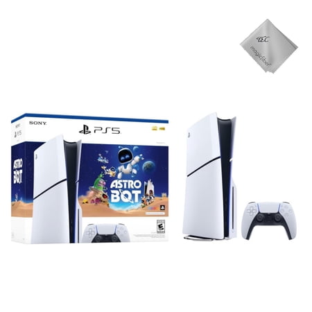 New TEC PlayStation_5 Slim Console (Disc Edition) Bundle with Astro Bot Game – Ultra-High-Speed SSD, 4K Gaming, Slim Design