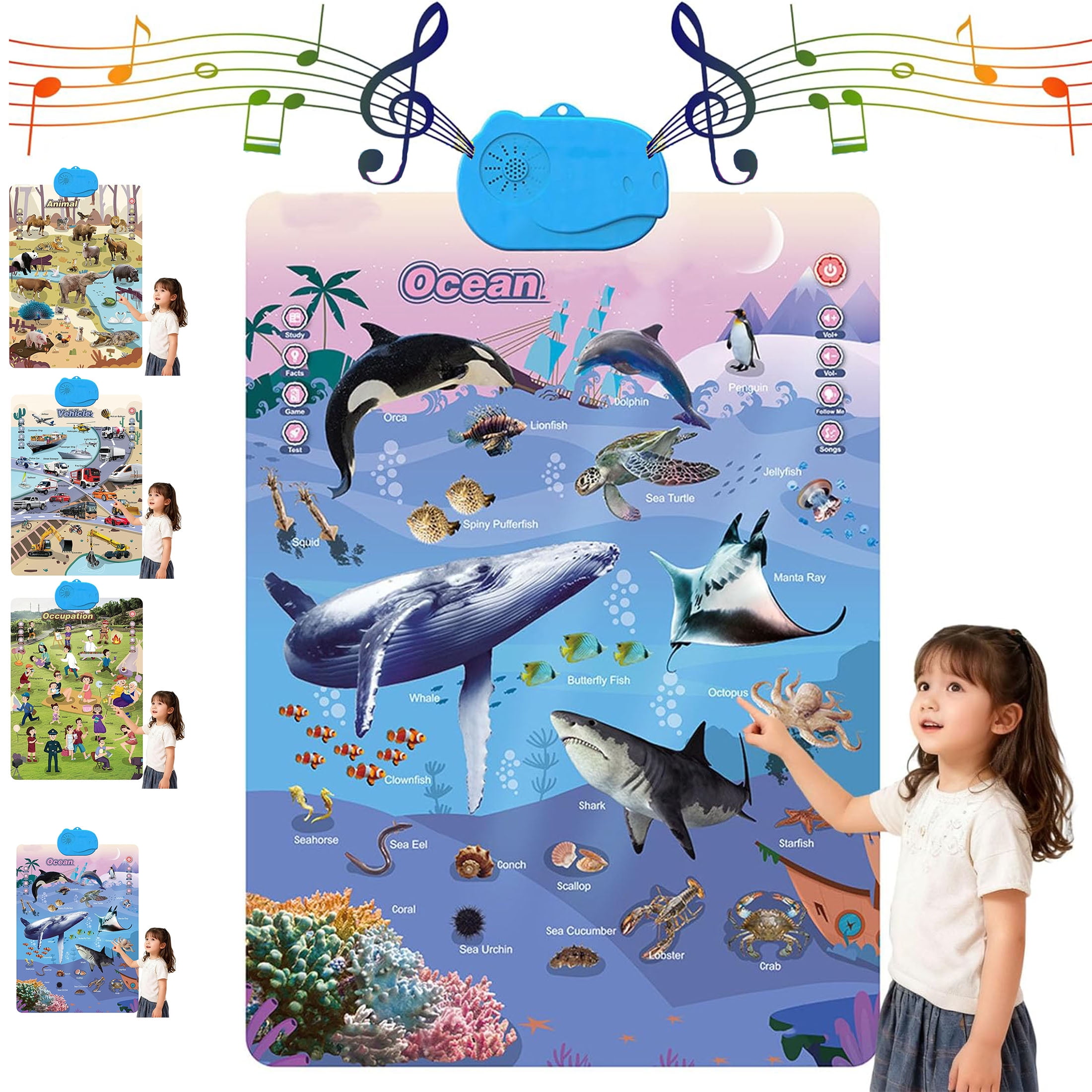 2026 New Talking Wall Chart For Kids - Bilingual English & Spanish