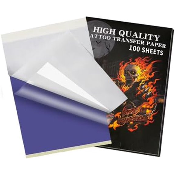 2025 New Tattoo Transfer Paper - 100 Sheets A4 Size, Thermal Stencil Paper for Tattoo Transfer Kit - Commercial & Personal Use, DIY Tattoo Tracing Paper Compatible with M08F Printer & Tattoo Supplies