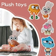 2025 New The Amazing World of Gumball Plush Collection - 10" Chibi Stuffed Dolls, Soft Huggable Fans' Pick, Halloween Gift for Kids Family-Set