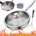 thumbnail image 1 of 2025 New Titanium Pan, Pure Titanium Pro Frying Pan with Lid, Hammered Non Stick Fry Pan - Fast & Even Heating, Oven-Safe Up to 750°F, Dishwasher Safe, for Every Cooktop (With Lid,11in), 1 of 7