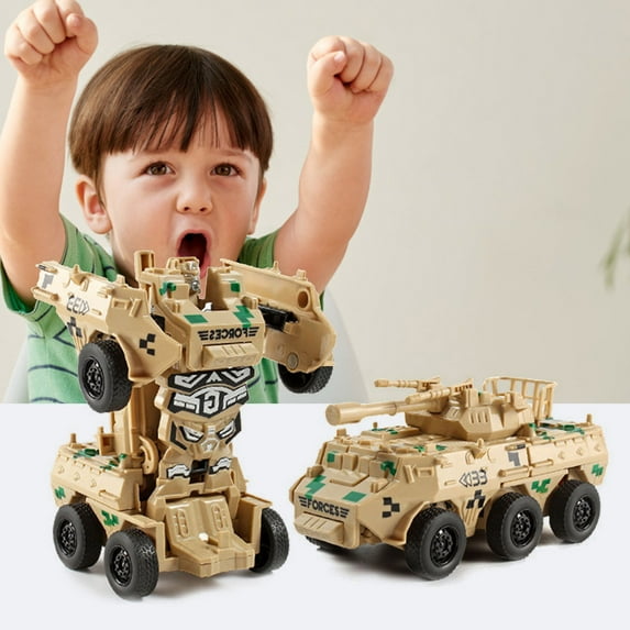 2025 New! Toys for Boy, Transforming Robot Toys Military Team Deformation Action Figure Toddler Toys Car Christmas Birthday Gifts for 3-8