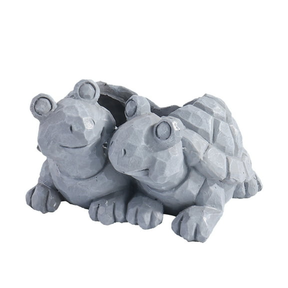 2025 New Turtle Planter Pot, Classic Animal Flower Pot, Indoor Outdoor Planter with Drainage Hole, Table Centerpiece Decoration for Home Garden Farmhouse