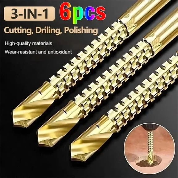 2025 New Upgrade Drill Bits, 6 Pcs Twist Drill Bit Set Power Tool Accessories Us