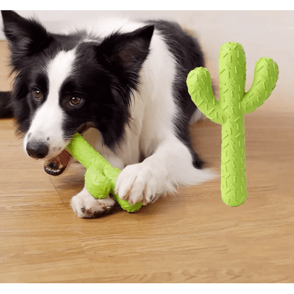 2025 New UpgradeSuper Durable Cactus Dog Toy - Natural Rubber Chew Toys for Aggressive Chewers, Long Lasting Chew Bone for Small, Medium, Large Dogs, Puppy Teething Toys for Boredom & Anxiety Relief