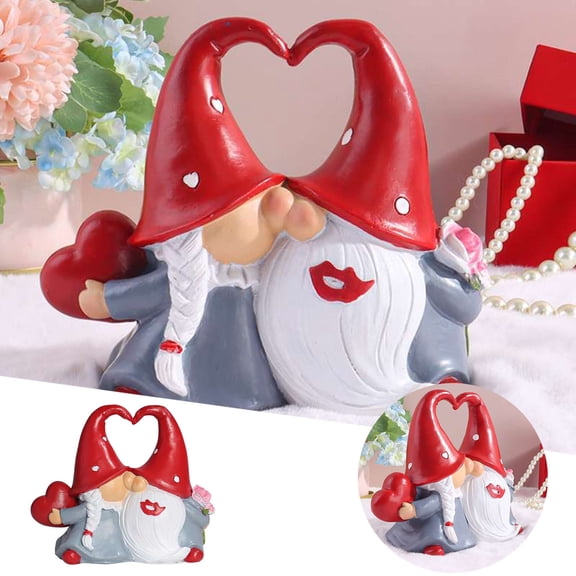 2025 New Valentines Day Decorations Resin Valentines Gift for Her, 5.39*4.53'' Home Ornaments Table Decor Valentines Resin Decor